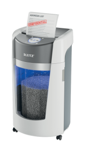 NOWOŚĆ!!! Niszczarka Leitz IQ OptiMax Office ścinki 2x15mm P-5 # Promocja - Arkusze oliwiące Leitz IQ do oliwienia ostrzy niszczarek opk. 12szt GRATIS!!! 