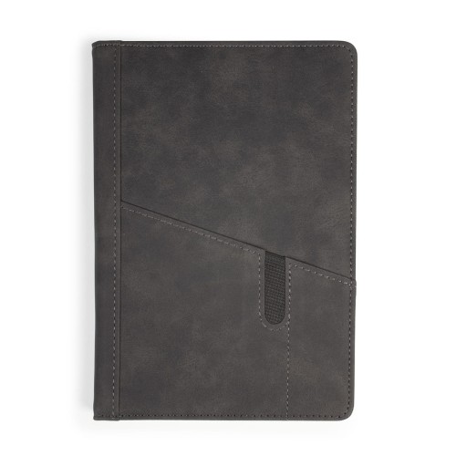 Notes Notatnik biurowy twardy w kratkę z kieszonką na telefon - O.NOTE Tokyo - 207 x 145 mm (A5) - czarny www.niszczarka.net