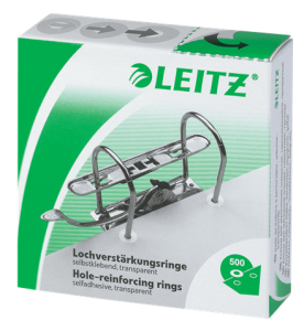 Pierścienie Leitz wzmacniające otwory - zabezpieczają dziurki służące do wpinania dokumentów do segregatorów