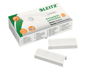 Zszywki Leitz Power Performance P3 24/6 mocne stalowe 1000szt/opk - BIAŁE