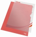 Ofertówki Esselte A4, groszkowe 115 mikronów - opakowanie 25szt - CZERWONY www.niszczarka.net