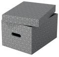 Pudło do przechowywania / pudło prezentowe Esselte Box Home M low szary, 265 x 205 x 365 mm - opakowanie 3 sztuki www.niszczarka.net