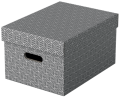 Pudło do przechowywania / pudło prezentowe Esselte Box Home M low szary, 265 x 205 x 365 mm - opakowanie 3 sztuki www.niszczarka.net
