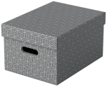 Pudło do przechowywania / pudło prezentowe Esselte Box Home M low szary, 265 x 205 x 365 mm -  opakowanie 3 sztuki   opakowanie 3 sztuki 