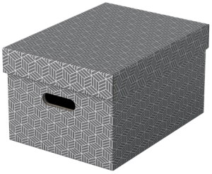 Pudło do przechowywania / pudło prezentowe Esselte Box Home M low szary, 265 x 205 x 365 mm -  opakowanie 3 sztuki   opakowanie 3 sztuki 