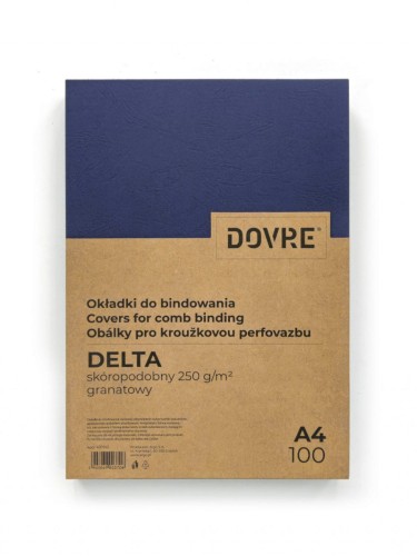 Okładka skóropodobna DELTA A4 GRANATOWA - Argo www.niszczarka.net