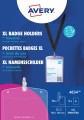 Identyfikator targowy AVERY Zweckform - opakowanie 10 kompletów - zestaw Holdery na identyfikatory XL ze smyczami i wkładami www.niszczarka.net