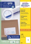 Etykiety samoprzylepne A4 do druku, Avery Zweckform UltraGrip 3478 - 210 x 297 mm A4, 100 arkuszy - białe