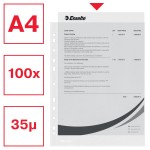 Koszulki na dokumenty Esselte - format A4 / 35mic / opk 100szt - groszkowe