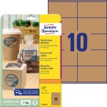 Etykiety ekologiczne  Avery Zweckform L7108-25 - 105 x 57 mm A4, 25 arkuszy - brązowe 