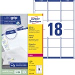 Etykiety adresowe  Avery Zweckform UltraGrip L7161-100 - 63,5x46,6 mm A4, 100 arkuszy - białe