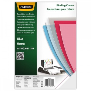 Folia okładka przeźroczysta do bindowania A4 Light 180 mic Smooth - Fellowes  