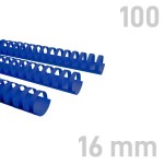 Grzbiety plastikowe - O.COMB Okrągłe 16mm A4/100szt - kolor NIEBIESKI - OPUS