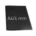  Termookładki miękkie - THERMOLINEN PLAIN (A4 pionowa) - 4mm - CZARNY - 100 sztuk - OPUS