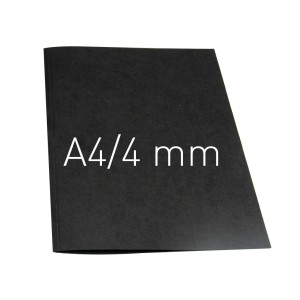 Termookładki miękkie - THERMOLINEN PLAIN (A4 pionowa) - 4mm - CZARNY - 100 sztuk - OPUS