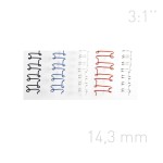 Grzbiety drutowe - O.WIRE 3:1 - 14,3mm A4 - 100 sztuk - CZARNY - OPUS