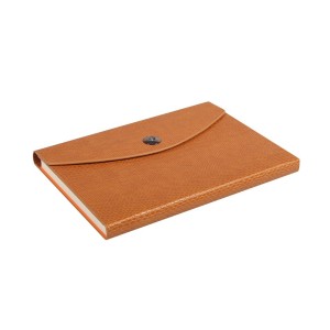  Notes Notatnik biurowy twardy w kratkę zamykany na zakładkę - O.NOTE Paris - 207 x 145 mm (A5) - brązowy OPUS 