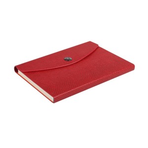  Notes Notatnik biurowy twardy w kratkę zamykany na zakładkę - O.NOTE Paris - 207 x 145 mm (A5) - czerwony OPUS