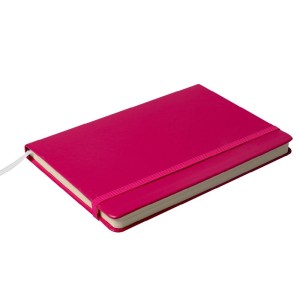  Notes Notatnik biurowy twardy w linię zamykany na gumkę - O.NOTE Berlin - 207 x 145 mm (A5) - różowy OPUS