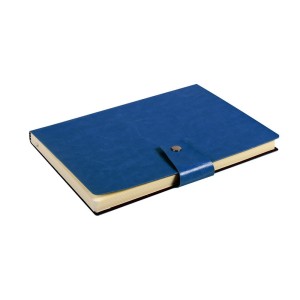  Notes Notatnik biurowy miękki w kratkę zamykany na zakładkę - O.NOTE Praha - 207 x 145 mm (A5) - granatowy OPUS