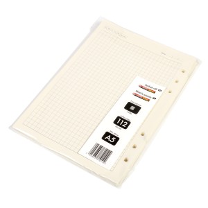 Wkład do notesu w kartkę 5mm O.NOTE Sidney 205 x 140 mm - A5 - kremowy OPUS