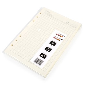 Wkład do notesu w kartkę 8mm O.NOTE Sidney 205 x 140 mm - A5 - kremowy OPUS