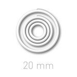 Kółeczka do ręcznego bindowania - O.easyRING 20mm - 40 szt - biały OPUS