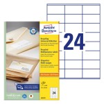 Ekologiczne, recyklingowane etykiety papierowe 70 x 36 mm, białe etykiety samoprzylepne, etykiety do druku 100 ark. / op., Avery LR3475