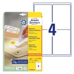 Usuwalne etykiety papierowe 99,1 x 139 mm, białe etykiety samoprzylepne, etykiety do druku 30 ark. / op., Avery L4733REV-25