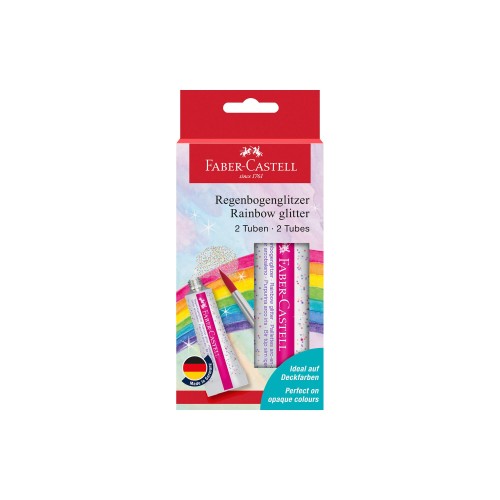 BROKAT W ŻELU RAINBOW 12 ML 2 SZT. OP.KARTONOWE FABER-CASTELL - opakowanie 2 tubki  www.niszczarka.net