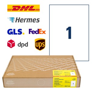 Etykiety na paczki  Avery 8027-300 - 210 x 297 mm, 300 arkuszy - biały