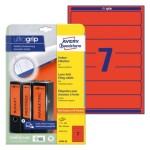 Etykiety na segregatory Avery L4762-20 - 38 x 192 mm,  20 arkuszy - czerwony