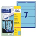 Etykiety na segregatory Avery L4763-20 - 38 x 192 mm,  20 arkuszy - niebieski