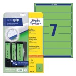 Etykiety na segregatory  Avery L4764-20 - 38 x 192 mm, 20 arkuszy - zielony