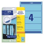 Etykiety na segregatory  Avery L4767-20 - 61 x 192 mm, 20 arkuszy - niebieski