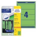 Etykiety na segregatory Avery L4768-20 - 61 x 192 mm, 20 arkuszy - zielony