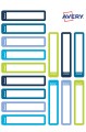 Etykiety naklejki do zaznaczania na przybory do pisania AVERY, RESMI30G - 2 arkusze - 30 etykiet - kolorowe www.niszczarka.net