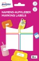 Etykiety mini, naklejki do oznaczania AVERY, NAME8C- 2 arkusze - 8 etykiet - kolorowe www.niszczarka.net
