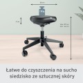 Stołek ergonomiczny Leitz Ergo z wygodnym siedziskiem, na kółkach - Czarny  www.niszczarka.net