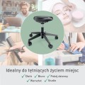 Stołek ergonomiczny Leitz Ergo z wygodnym siedziskiem, na kółkach - Czarny  www.niszczarka.net