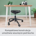 Stołek ergonomiczny Leitz Ergo z wygodnym siedziskiem, na kółkach - Czarny  www.niszczarka.net