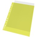 Koszulki na dokumenty Esselte - format A4 / 55mic / opk 10szt, krystaliczne - żółty www.niszczarka.net