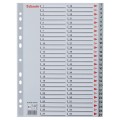 Przekładki na dokumenty Esselte - 54 zadrukowane numerycznie indeksy (1-54) format A4 / opk 54szt - szary www.niszczarka.net