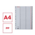 Przekładki na dokumenty Esselte - 54 zadrukowane numerycznie indeksy (1-54) format A4 / opk 54szt - szary www.niszczarka.net