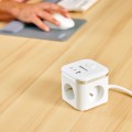 Kostka zasilająca Power Cube Typ E biały Fellowes www.niszczarka.net