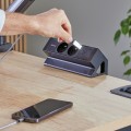 Power Desk 2 Typ E czarny - listwa zasilająca Fellowes www.niszczarka.net