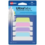 Zakładki indeksujące  Avery 74769 - Ultra Tabs 63,5 x 25,4 mm, 24 szt. - pastelowe: niebieski, różowy, fioletowy, zielony