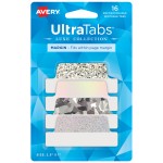 Zakładki indeksujące holograficzne  Avery 74179 - Ultra Tabs 63,5 x 25,4 mm, 16 szt. - srebrny
