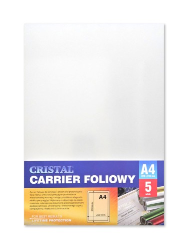 Foliowy carrier do laminatorów format A4 - ARGO www.niszczarka.net