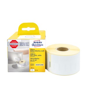 Etykiety na rolce, etykiety adresowe Avery ASS0722400 / 36 x 89 mm, 260 etyk. / 1 rolka - biały